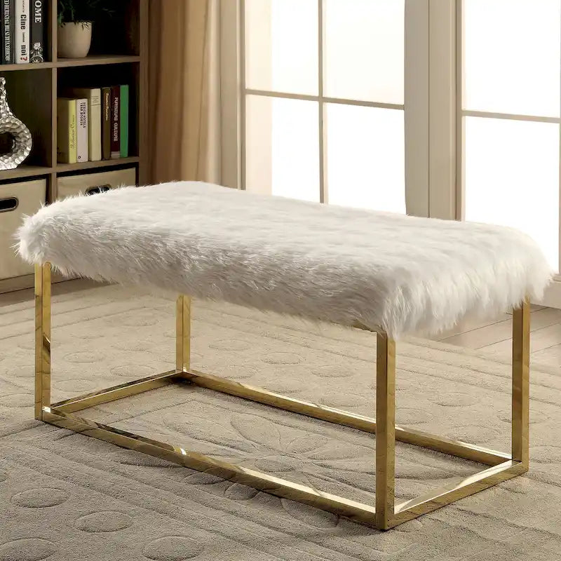Tula banc d'entrée contemporain en métal 40 pouces par Furniture of America