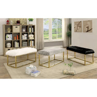 Tula banc d'entrée contemporain en métal 40 pouces par Furniture of America