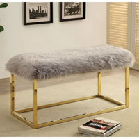 Tula banc d'entrée contemporain en métal 40 pouces par Furniture of America