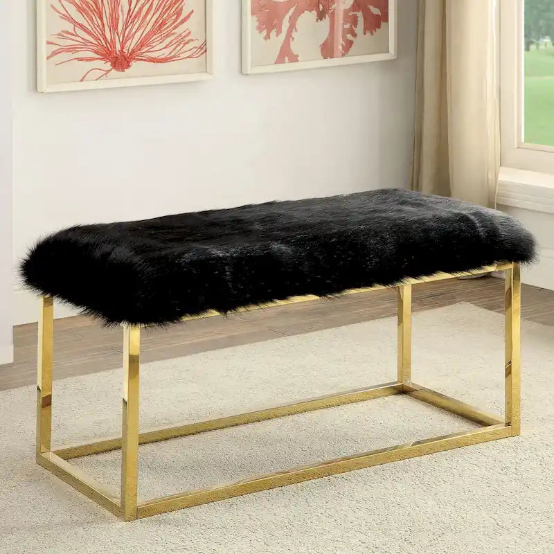 Tula banc d'entrée contemporain en métal 40 pouces par Furniture of America