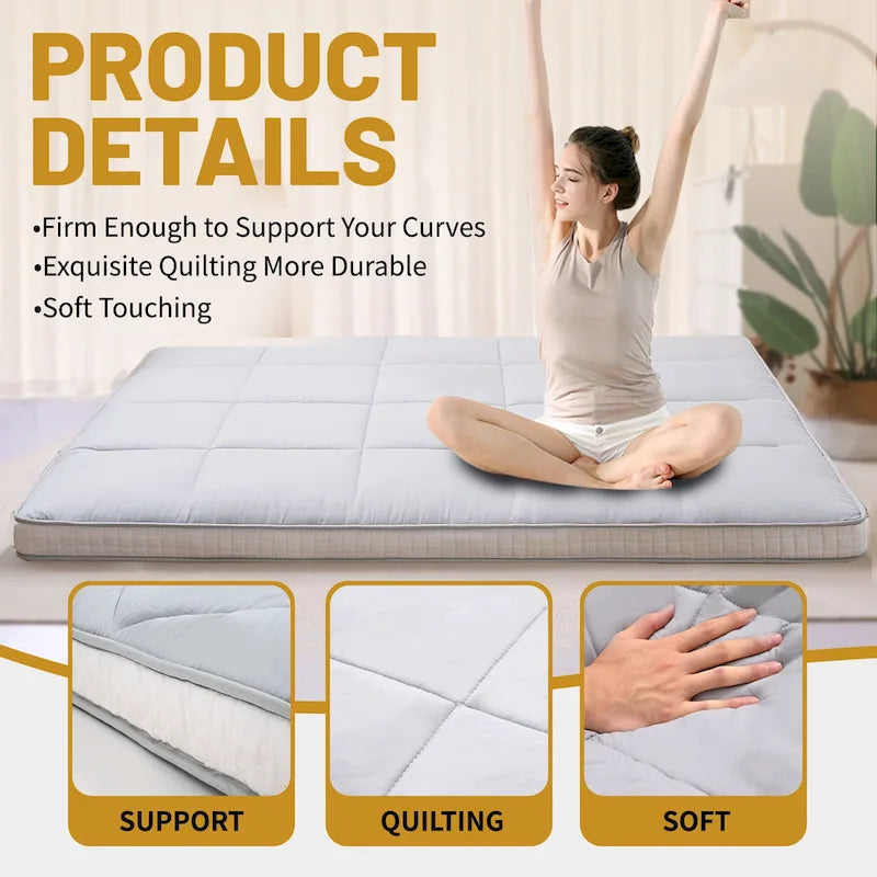Matelas Futon Japonais Enroulable de Sol DoCred avec Sac de Rangement