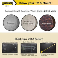 Support mural TV plat / fixe ProMounts pour TV 32-65 - 17.13 x 1.1 x 18.86 pouces