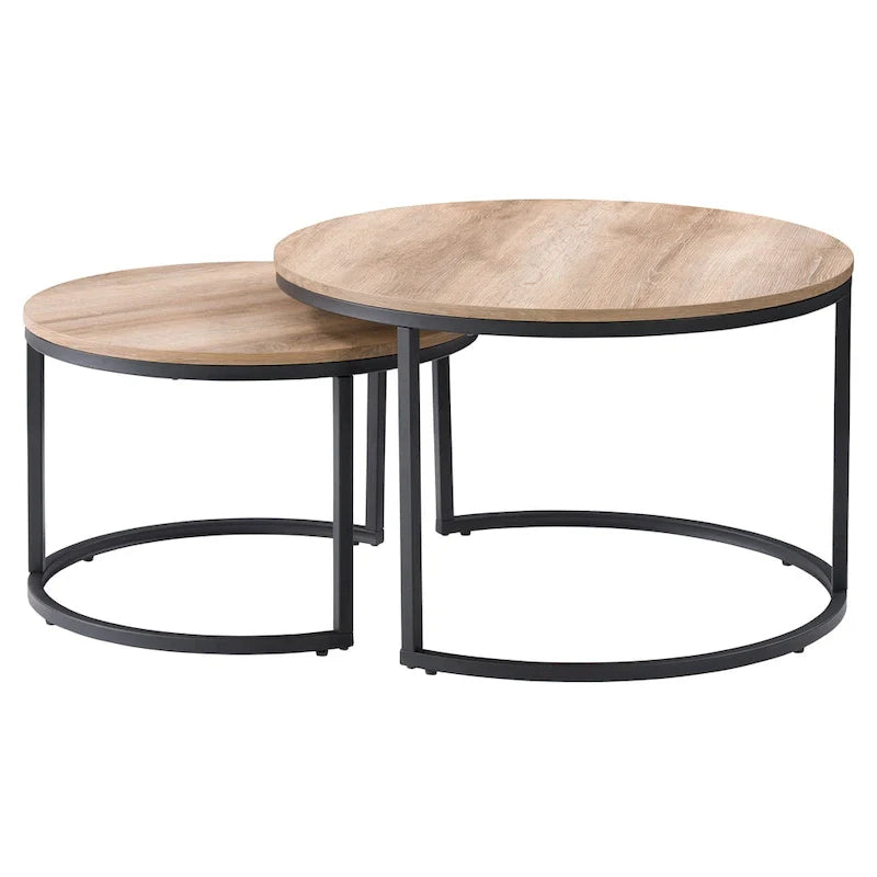 Lot de 2 tables basses gigognes
