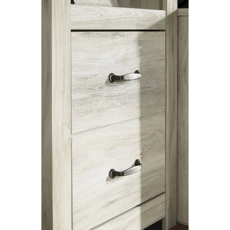 Meuble multimédia 4 pièces Signature Design by Ashley Bellaby Whitewash avec cheminée électrique - 103.5L x 19.5P x 72.25H