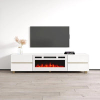 Meuble TV cheminée Bono 01 WH-EF
