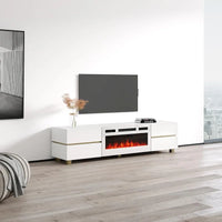 Meuble TV cheminée Bono 01 WH-EF