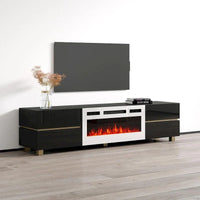 Meuble TV cheminée Bono 01 WH-EF
