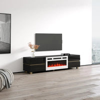 Meuble TV cheminée Bono 01 WH-EF