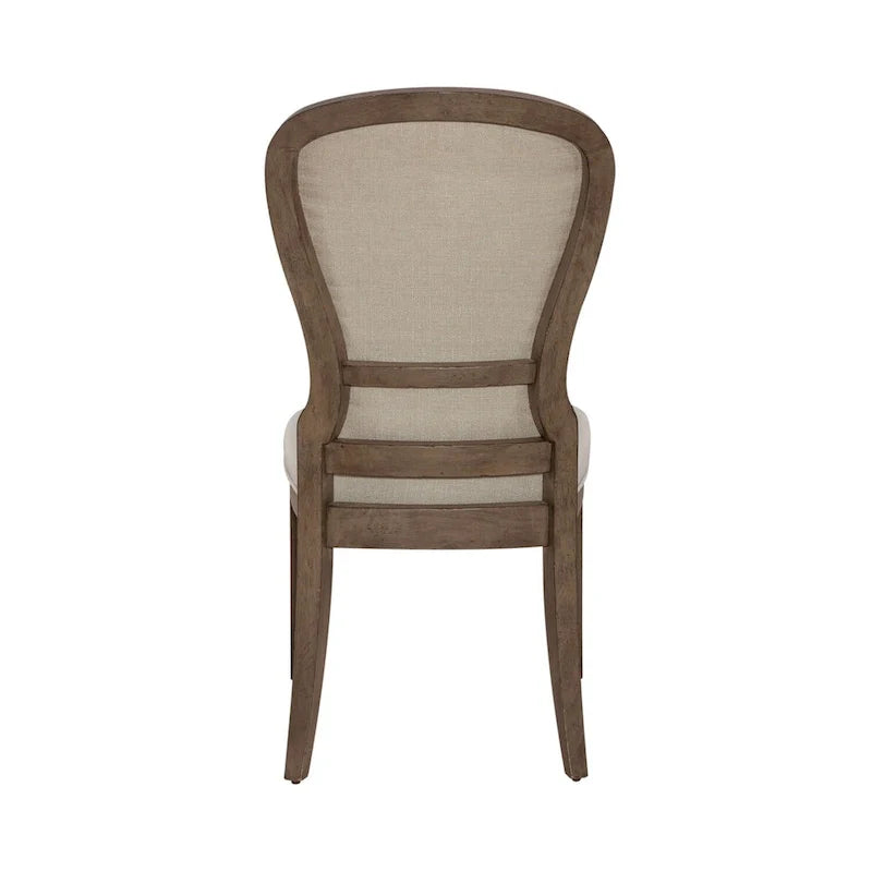 Chaise d'appoint à dossier capitonné rembourrée style ferme Americana (lot de 2)