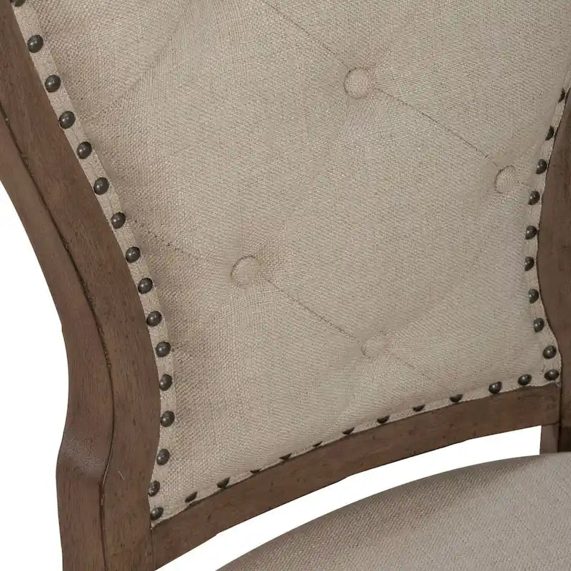 Chaise d'appoint à dossier capitonné rembourrée style ferme Americana (lot de 2)