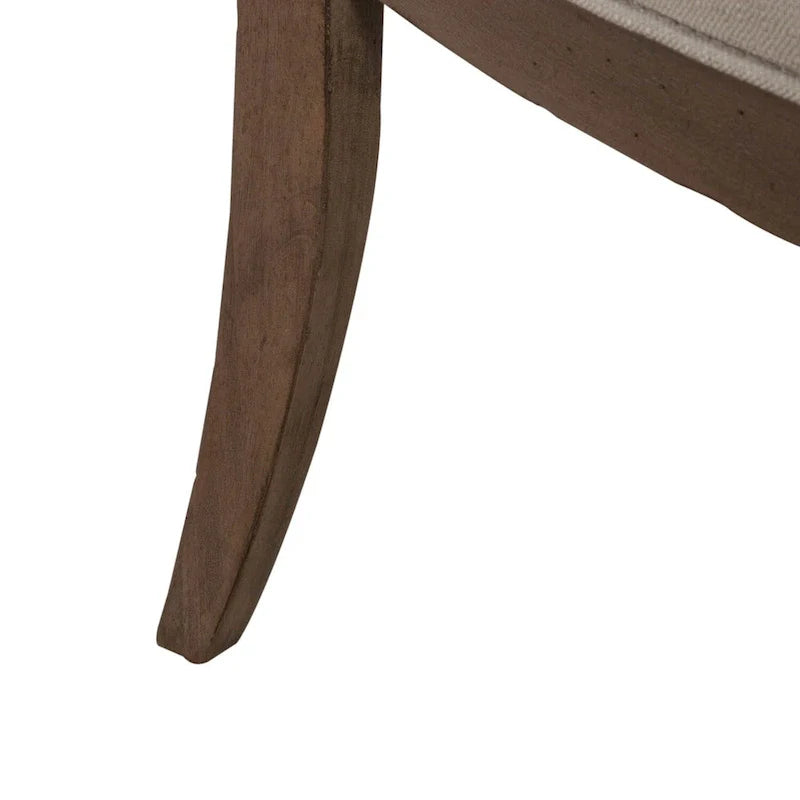 Chaise d'appoint à dossier capitonné rembourrée style ferme Americana (lot de 2)