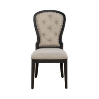 Chaise d'appoint à dossier capitonné rembourrée style ferme Americana (lot de 2)