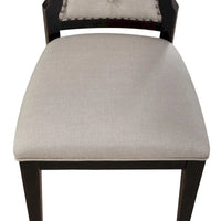 Chaise d'appoint à dossier capitonné rembourrée style ferme Americana (lot de 2)