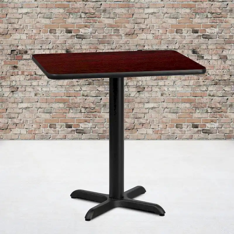 Plateau de table rectangulaire stratifié 24 x 30 avec base de table hauteur 22 x 22 - 24L x 30P x 31,125H