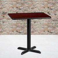 Plateau de table rectangulaire stratifié 24 x 30 avec base de table hauteur 22 x 22 - 24L x 30P x 31,125H