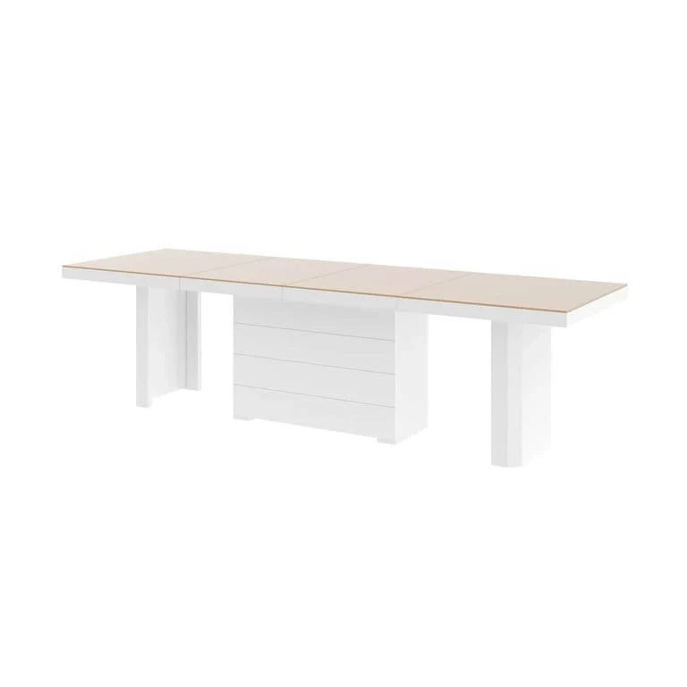 Table à manger moderne extensible haute brillance VOLOS
