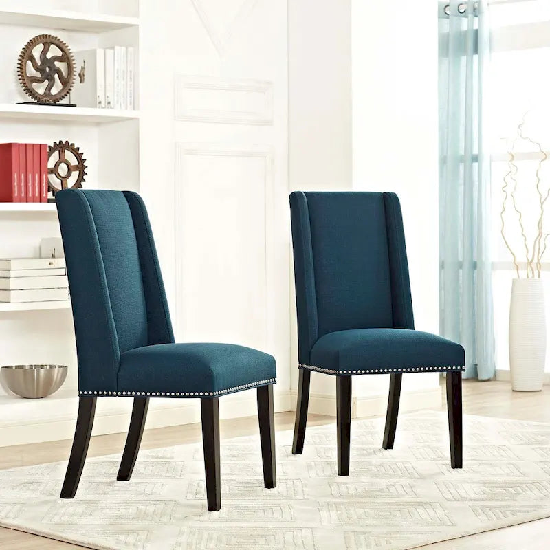 Modway Baron Chaises de salle à manger rembourrées en tissu (lot de 2)