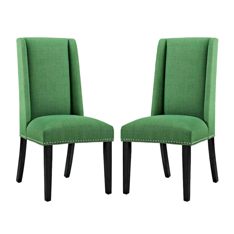 Modway Baron Chaises de salle à manger rembourrées en tissu (lot de 2)
