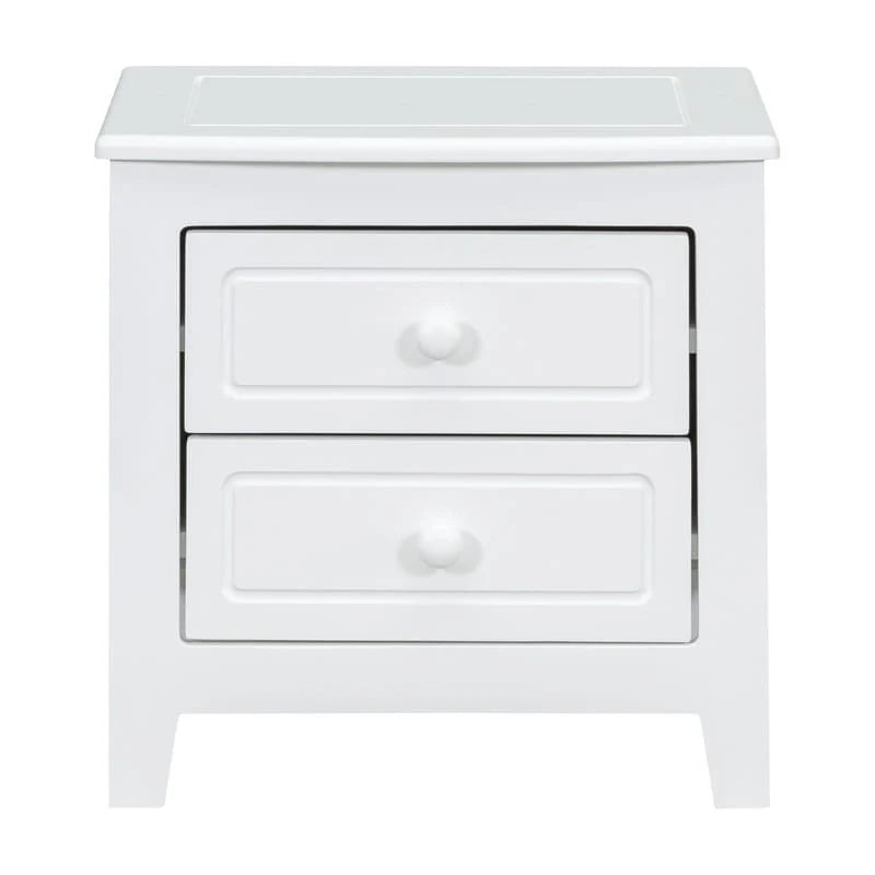Ensemble de lit plateforme en bois au design rétro Queen/Full avec 2 tables de chevet, 3 pièces