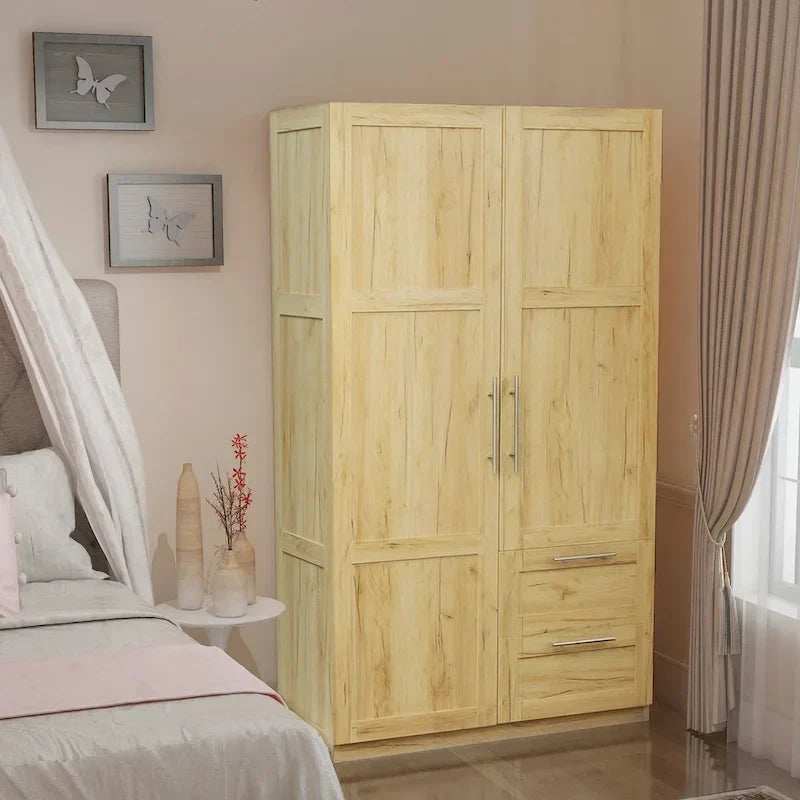 Armoire haute 70.87 pouces avec 2 portes, 2 tiroirs et 5 espaces de rangement