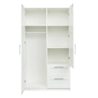Armoire haute 70.87 pouces avec 2 portes, 2 tiroirs et 5 espaces de rangement