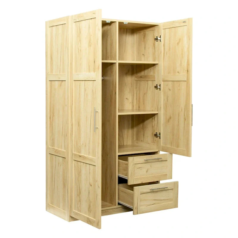 Armoire haute 70.87 pouces avec 2 portes, 2 tiroirs et 5 espaces de rangement
