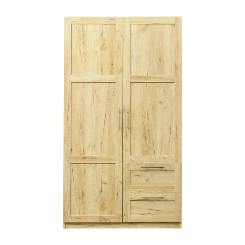Armoire haute 70.87 pouces avec 2 portes, 2 tiroirs et 5 espaces de rangement