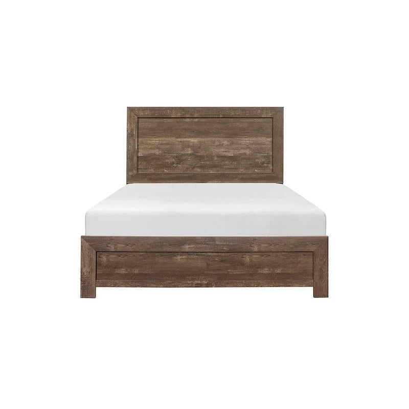 Ensemble de chambre moderne à panneaux Tabina brun rustique, 3 pièces
