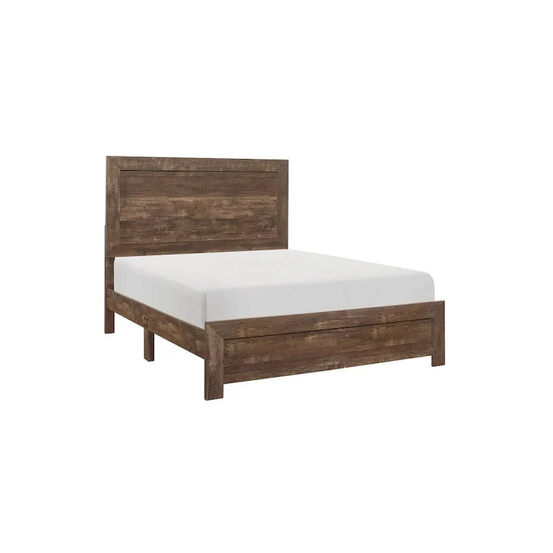Ensemble de chambre moderne à panneaux Tabina brun rustique, 3 pièces