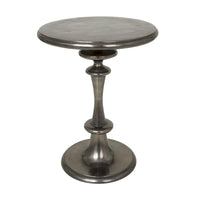 Table d'appoint en métal tourné en aluminium - Noir - Roche River Decor - 18L x 18L x 23H