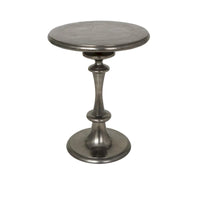 Table d'appoint en métal tourné en aluminium - Noir - Roche River Decor - 18L x 18L x 23H