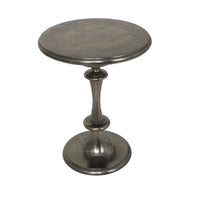 Table d'appoint en métal tourné en aluminium - Noir - Roche River Decor - 18L x 18L x 23H