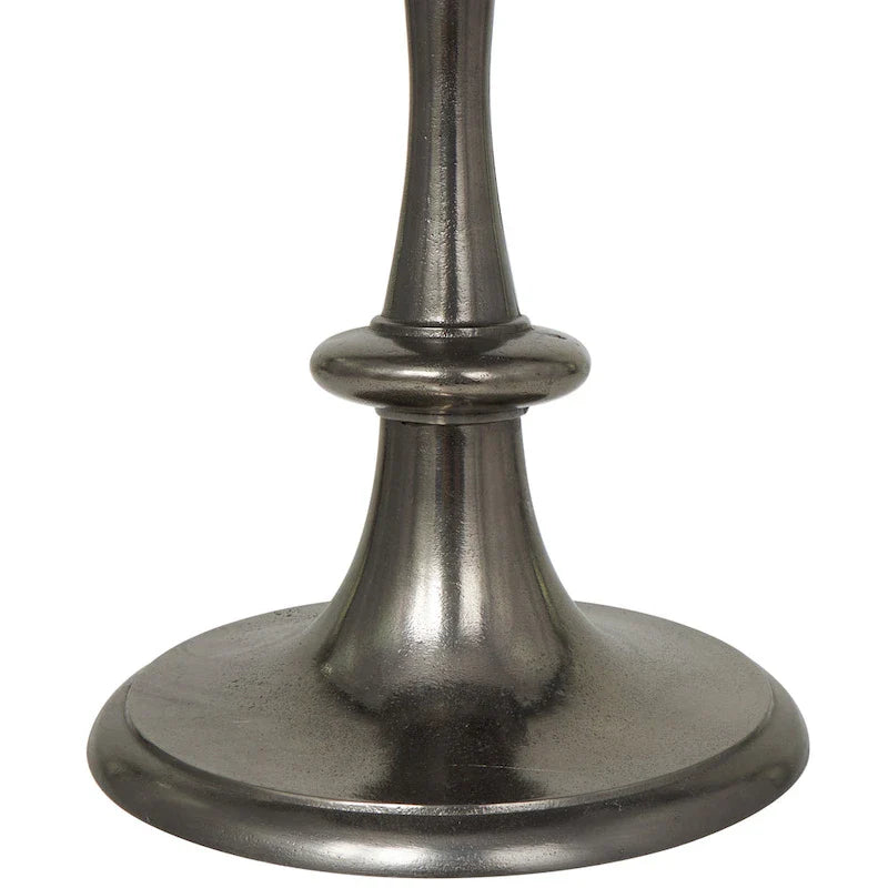 Table d'appoint en métal tourné en aluminium - Noir - Roche River Decor - 18L x 18L x 23H