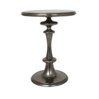 Table d'appoint en métal tourné en aluminium - Noir - Roche River Decor - 18L x 18L x 23H