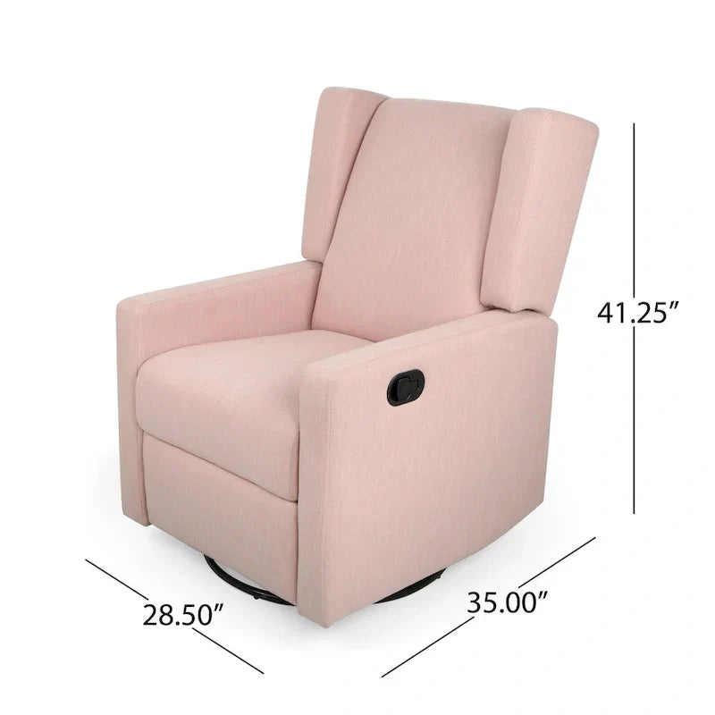 Fauteuil Inclinable Pivotant Rembourré Contemporain Hounker par Christopher Knight Home