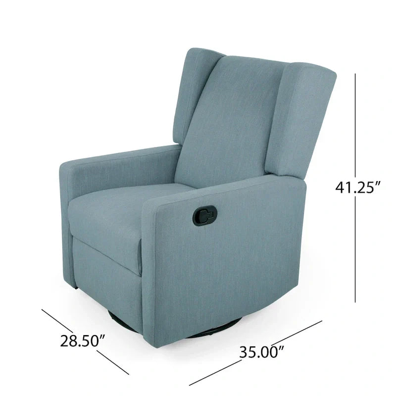 Fauteuil Inclinable Pivotant Rembourré Contemporain Hounker par Christopher Knight Home