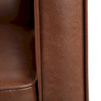 Fauteuil Inclinable Capitonné Milieu de Siècle Mervynn en Similicuir par Christopher Knight Home