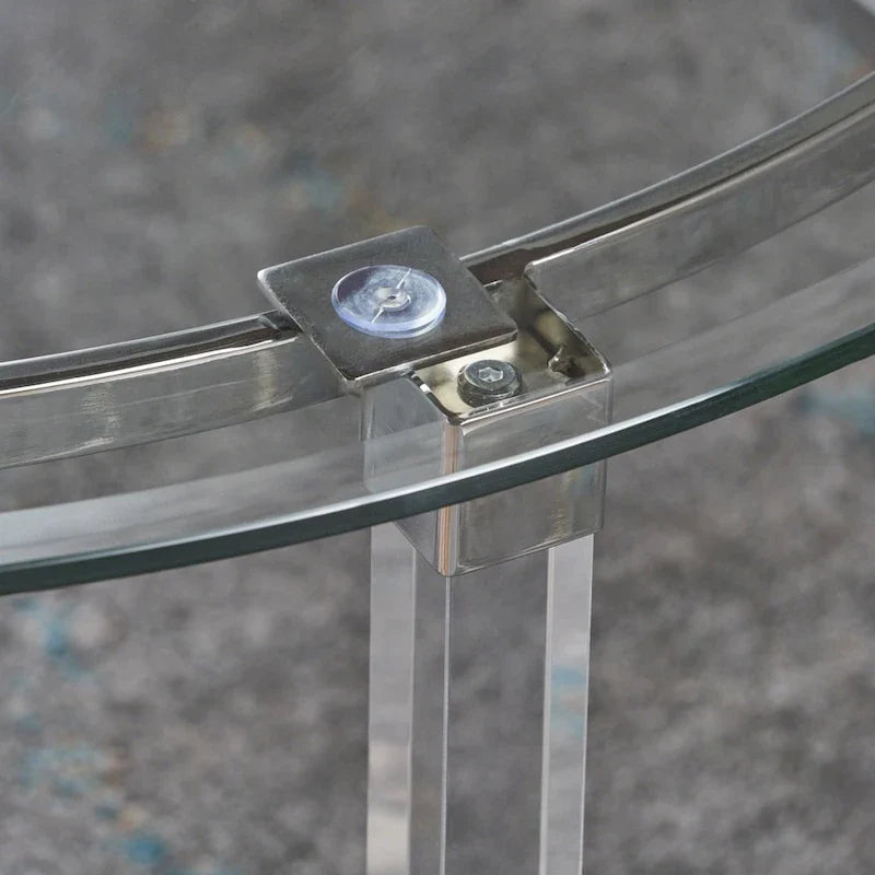 Table basse ronde en verre Elowen de Christopher Knight Home - 35,5L x 35,5l x 18H