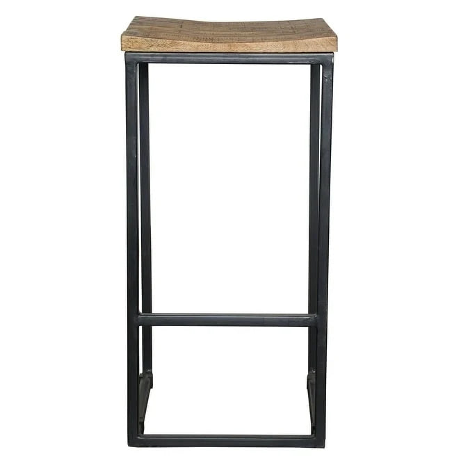 Tabouret sans dossier en bois et fer Jarrell de Carbon Loft