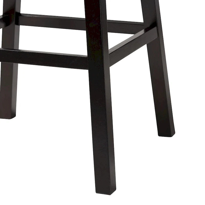 Tabouret de bar pivotant capitonné en simili-cuir brun moderne et contemporain Avril à clous décoratifs (lot de 2)