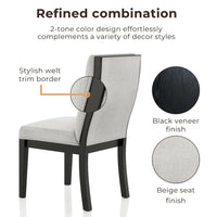 Furniture of America Zibo - Chaises d'appoint contemporaines rembourrées (lot de 2)