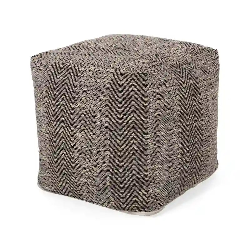 Pouf cube en coton fait main Bowmont par Christopher Knight Home