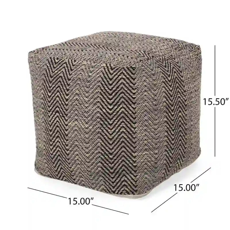 Bowmont pouf cube en coton fabrique main par Christopher Knight Home
