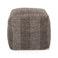 Bowmont pouf cube en coton fabrique main par Christopher Knight Home