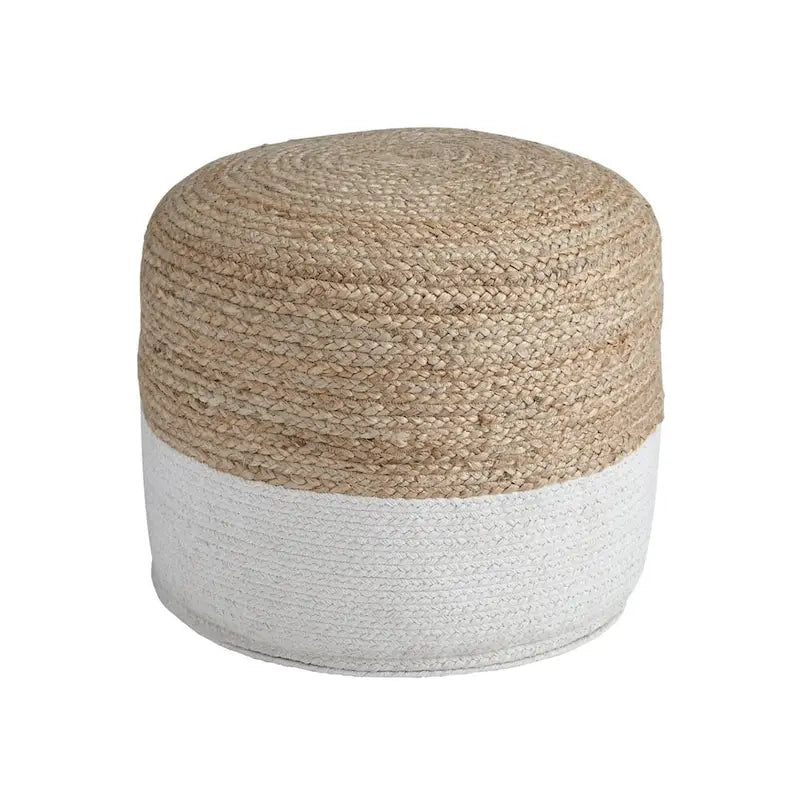 Sweed Valley pouf naturel/blanc