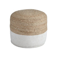 Sweed Valley pouf naturel/blanc