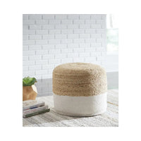 Sweed Valley pouf naturel/blanc