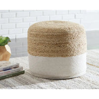 Sweed Valley pouf naturel/blanc