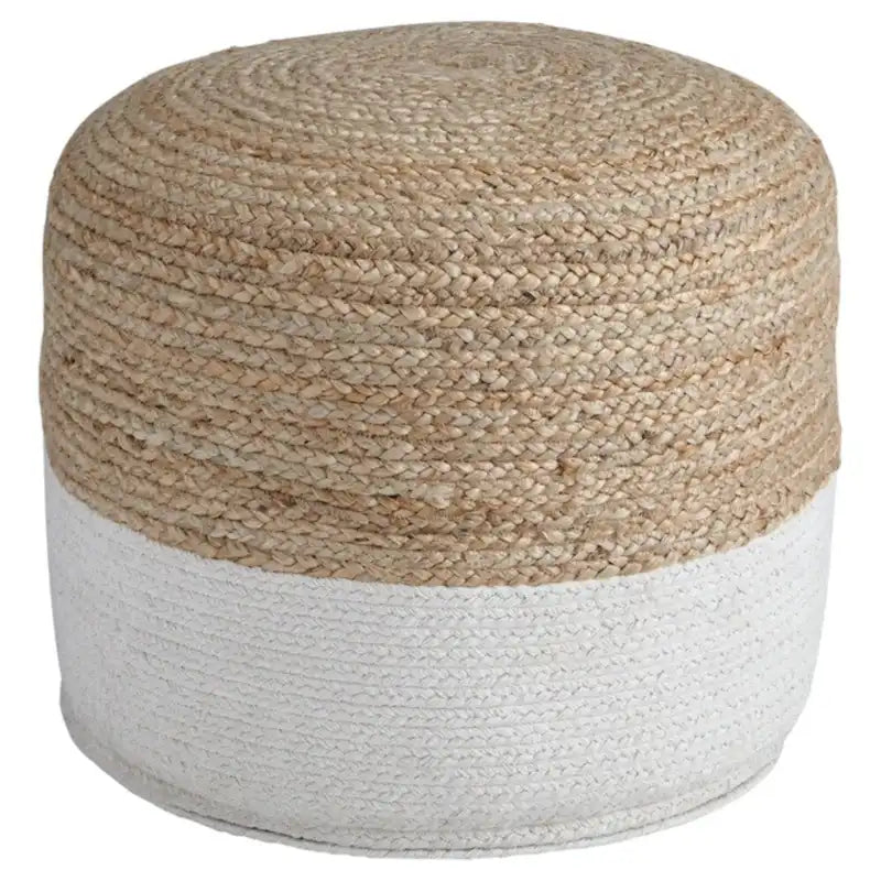 Sweed Valley pouf naturel/blanc