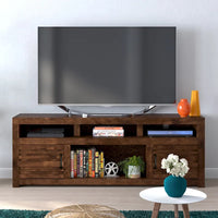 Console meuble TV Bridgevine Home Sausalito 72 pouces pour TV jusqu'à 85 pouces, sans assemblage requis, finition whiskey